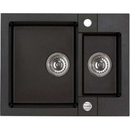 Alveus Rock 80 zlewozmywak 60x50 cm 1.5-komorowy czarny 1218091