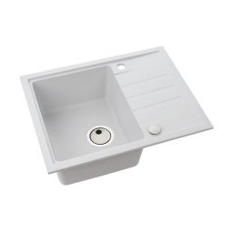 Alveus Intermezzo 30 zlewozmywak granitowy 62x48 cm 1-komorowy biały 1303011