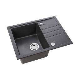 Alveus Intermezzo 30 zlewozmywak granitowy 62x48 cm 1-komorowy czarny 1303091