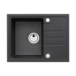 Alveus Intermezzo 30 zlewozmywak granitowy 62x48 cm 1-komorowy czarny 1303091