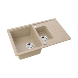 Alveus Intermezzo 70 zlewozmywak granitowy 78x48 cm 1,5-komorowy beżowy 1307055