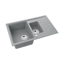 Alveus Intermezzo 70 zlewozmywak granitowy 78x48 cm 1,5-komorowy beton 1307081