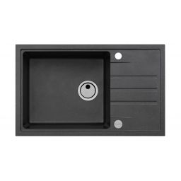 Alveus Intermezzo 130 zlewozmywak granitowy 78x48 cm 1-komorowy czarny 1313091