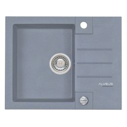 Alveus Rock 30 zlewozmywak 1-komorowy 59,5x47,5 cm Granital Plus steel-G04M 4213004
