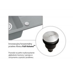 Alveus Intermezzo 30 zlewozmywak granitowy 62x48 cm 1-komorowy biały 1303011