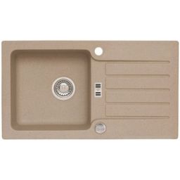 Alveus Galapagos zlewozmywak 77x43 cm 1-komorowy beżowy 1513055