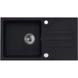 Alveus Galapagos zlewozmywak 77x43 cm 1-komorowy czarny 1513091