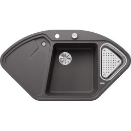 Blanco Delta II zlewozmywak 105,7x57,5 cm z Silgranit szarość skały 523657