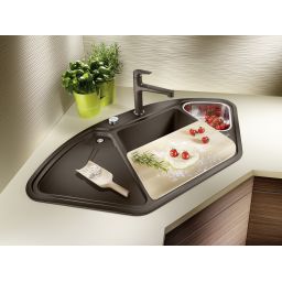 Blanco Delta II zlewozmywak 105,7x57,5 cm z Silgranit kawowy 523669