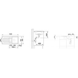 Blanco Zia 6 S zlewozmywak 100x50 cm Silgranit kawowy 515071