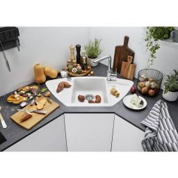 Blanco Zia 9 E zlewozmywak 93x51 cm Silgranit biały 514750