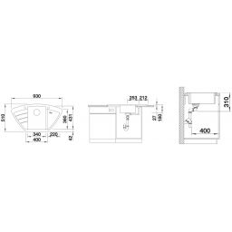 Blanco Zia 9 E zlewozmywak 93x51 cm z Silgranit czarny 526031