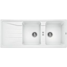 Blanco Sona 8 S zlewozmywak 116x50 cm z Silgranit PuraDur biały 519701