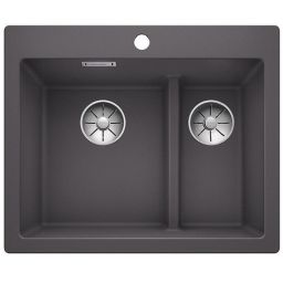 Blanco Pleon 6 Split zlewozmywak 61,5x51 cm z Silgranit PuraDur szarość skały 521690