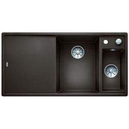 Blanco Axia III 6 S zlewozmywak 100x51 cm z Silgranit PuraDur prawy ze szklaną deską kawowy 523482