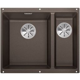 Blanco Subline 340/160-U zlewozmywak granitowy 52,5x40 cm brązowy 523557