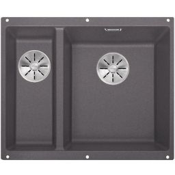 Blanco Subline 340/160-U zlewozmywak granitowy 52,5x40 cm szary/grafitowy/onyx 523559
