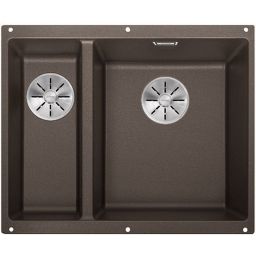 Blanco Subline 340/160-U zlewozmywak granitowy 52,5x40 cm brązowy 523567