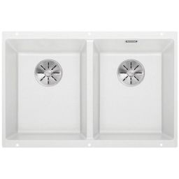 Blanco Subline 350/350-U zlewozmywak granitowy 70,5x40 cm biały 523578