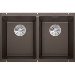 Blanco Subline 350/350-U zlewozmywak granitowy 72,5x40 cm brązowy 523583