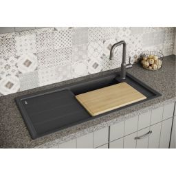 Blanco Faron XL 6 S zlewozmywak 100x50 cm z Silgranit PuraDur czarny 525896