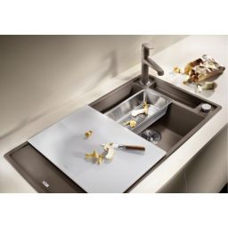 Blanco Axia III 5 S zlewozmywak 91,5x51 cm z Silgranit PuraDur ze szklaną deską czarny 525844