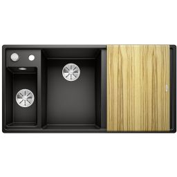 Blanco Axia III 6 S zlewozmywak 100x51 cm z Silgranit PuraDur lewy czarny 525849