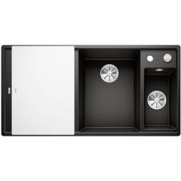 Blanco Axia III 6 S zlewozmywak 100x51 cm z Silgranit PuraDur prawy ze szklaną deską czarny 525850