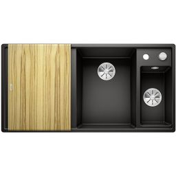 Blanco Axia III 6 S zlewozmywak 100x51 cm z Silgranit PuraDur prawy czarny 525851