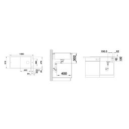 Blanco Axia III XL 6 S zlewozmywak 100x51 cm z Silgranit PuraDur ze szklaną deską kawowy 523519