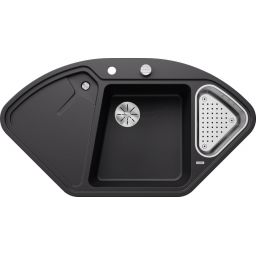 Blanco Delta II zlewozmywak granitowy 105,7x57,7 cm czarny 525867