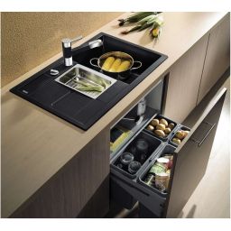 Blanco Metra 6 S Compact zlewozmywak 78x50 cm z Silgranit PuraDur czarny 525925