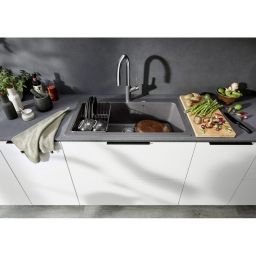 Blanco Naya XL 9 zlewozmywak 86x51 cm z Silgranit PuraDur czarny 525947