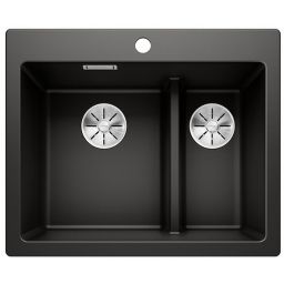 Blanco Pleon 6 Split zlewozmywak 61,5x51 cm z Silgranit PuraDur czarny 525955