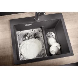 Blanco Pleon 6 Split zlewozmywak 61,5x51 cm z Silgranit PuraDur czarny 525955