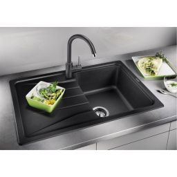 Blanco Sona 45 S zlewozmywak 78x50 cm Silgranit czarny 525970