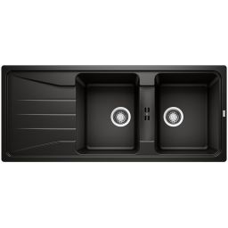 Blanco Sona 8 S zlewozmywak 116x50 cm z Silgranit PuraDur czarny 525979
