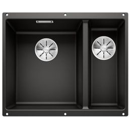 Blanco Subline 340/160-U zlewozmywak granitowy 52,5x40 cm czarny 525985