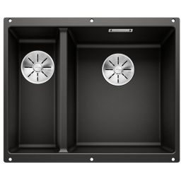 Blanco Subline 340/160-U zlewozmywak granitowy 52,5x40 cm czarny 525986