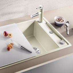 Blanco Axia III 45 S zlewozmywak 78x51 cm z Silgranit PuraDur ze szklaną deską tartufo 523190