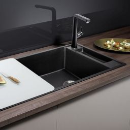 Blanco Axia III XL 6 S zlewozmywak 100x51 cm z Silgranit PuraDur ze szklaną deską czarny 525857