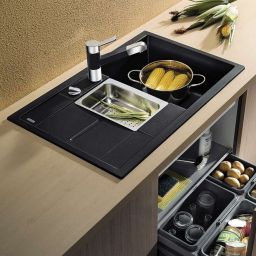 Blanco Metra 6 S Compact zlewozmywak 78x50 cm z Silgranit PuraDur czarny 525925