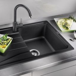 Blanco Sona 45 S zlewozmywak 78x50 cm Silgranit czarny 525970