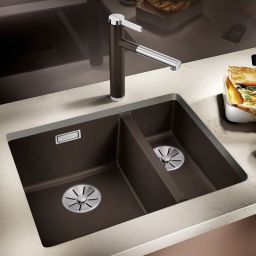 Blanco Subline 340/160-U zlewozmywak granitowy 52,5x40 cm czarny 525986