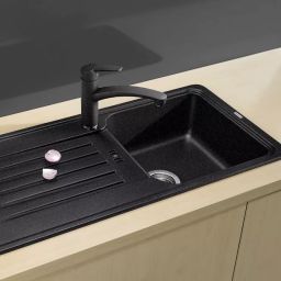Blanco Favos 45 S zlewozmywak granitowy 86x43,5 cm czarny 526079