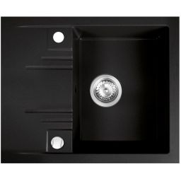 Ferro Mezzo II zlewozmywak granitowy 58x48 cm grafit DRGM48/58BA