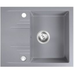 Ferro Mezzo II zlewozmywak granitowy 58x48 cm szary DRGM48/58GA