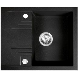 Ferro Mezzo II zlewozmywak granitowy 58x48 cm grafit shine DRGM48/58HA