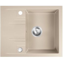 Ferro Mezzo II zlewozmywak granitowy 58x48 cm piaskowy DRGM48/58SA