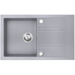 Ferro Mezzo II zlewozmywak granitowy 78x48 cm szary DRGM48/78GA